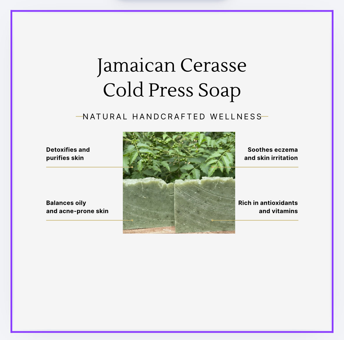 Jamaican Cerasse Soap Bar for Healthy-Looking Skin