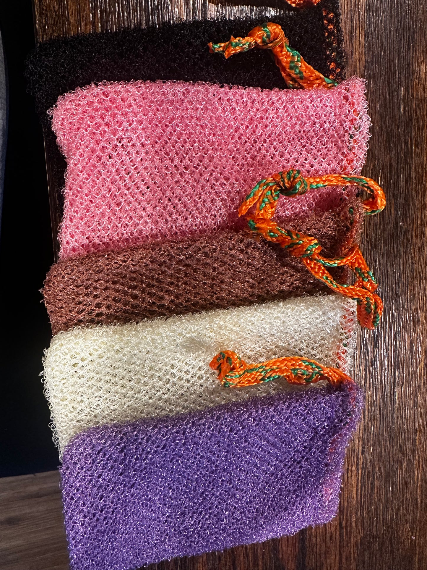 Authentic African net sponge soap saver