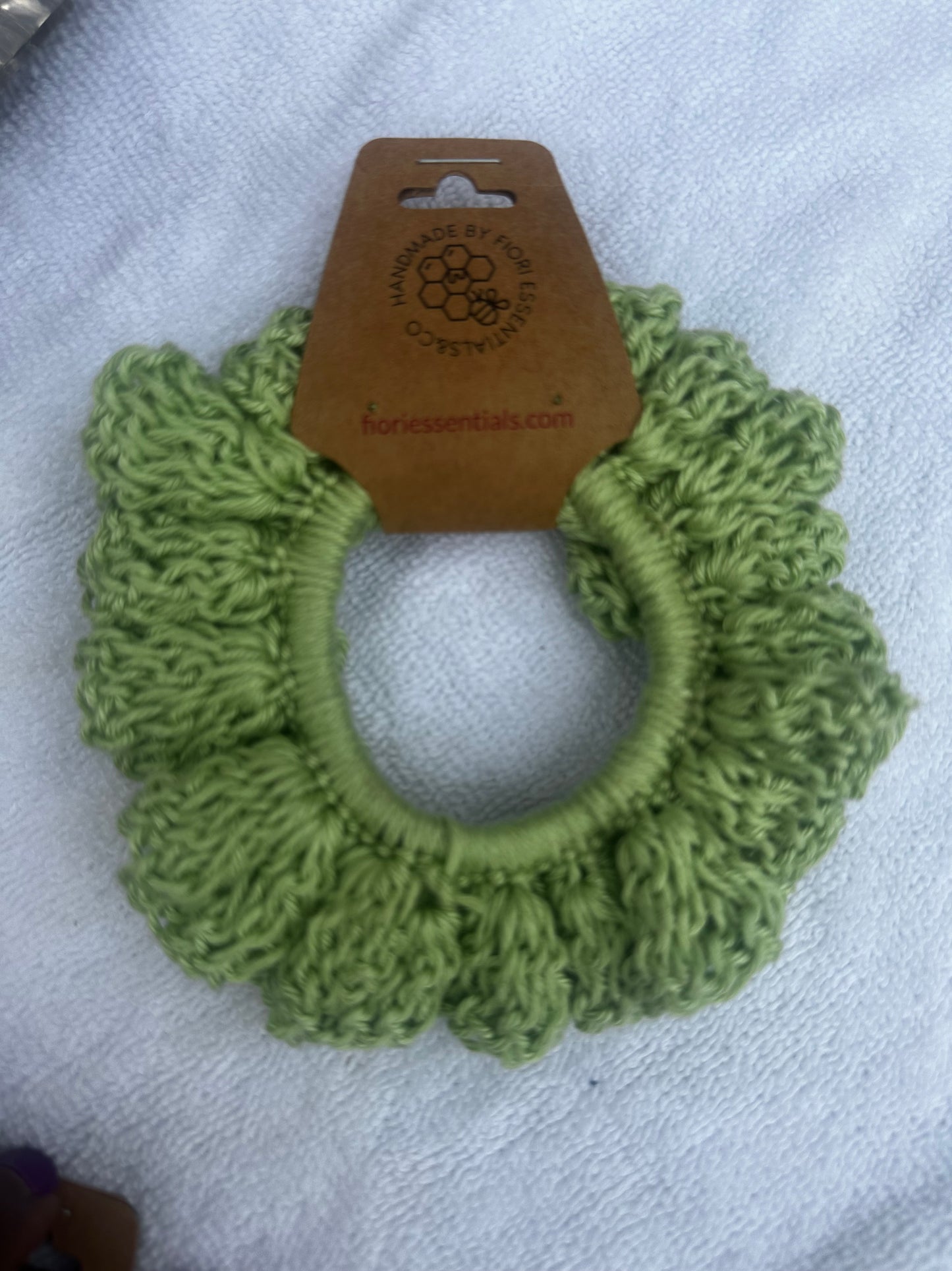100% Cotton vegan crochet  hair Scrunchie