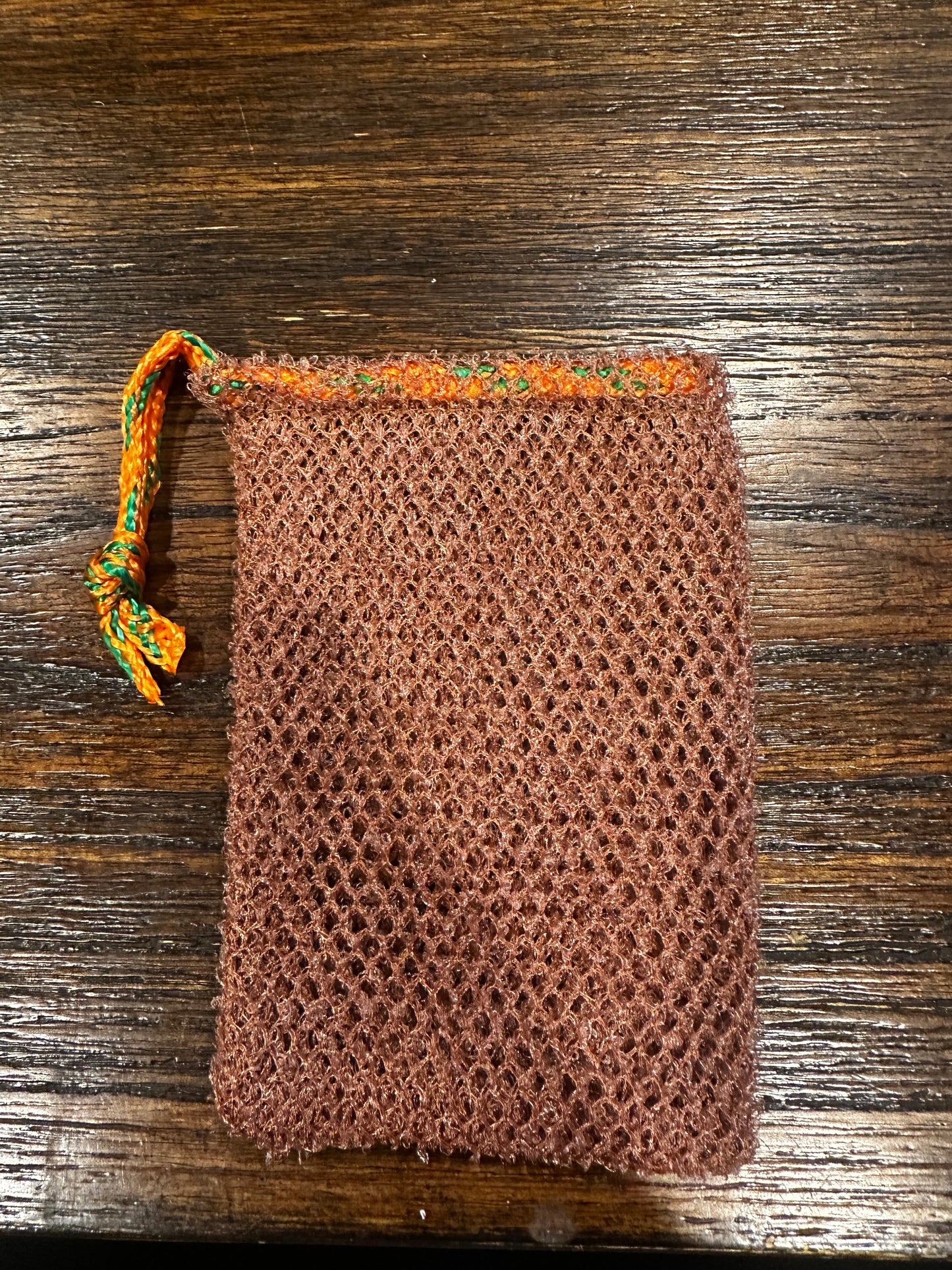 Authentic African net sponge soap saver