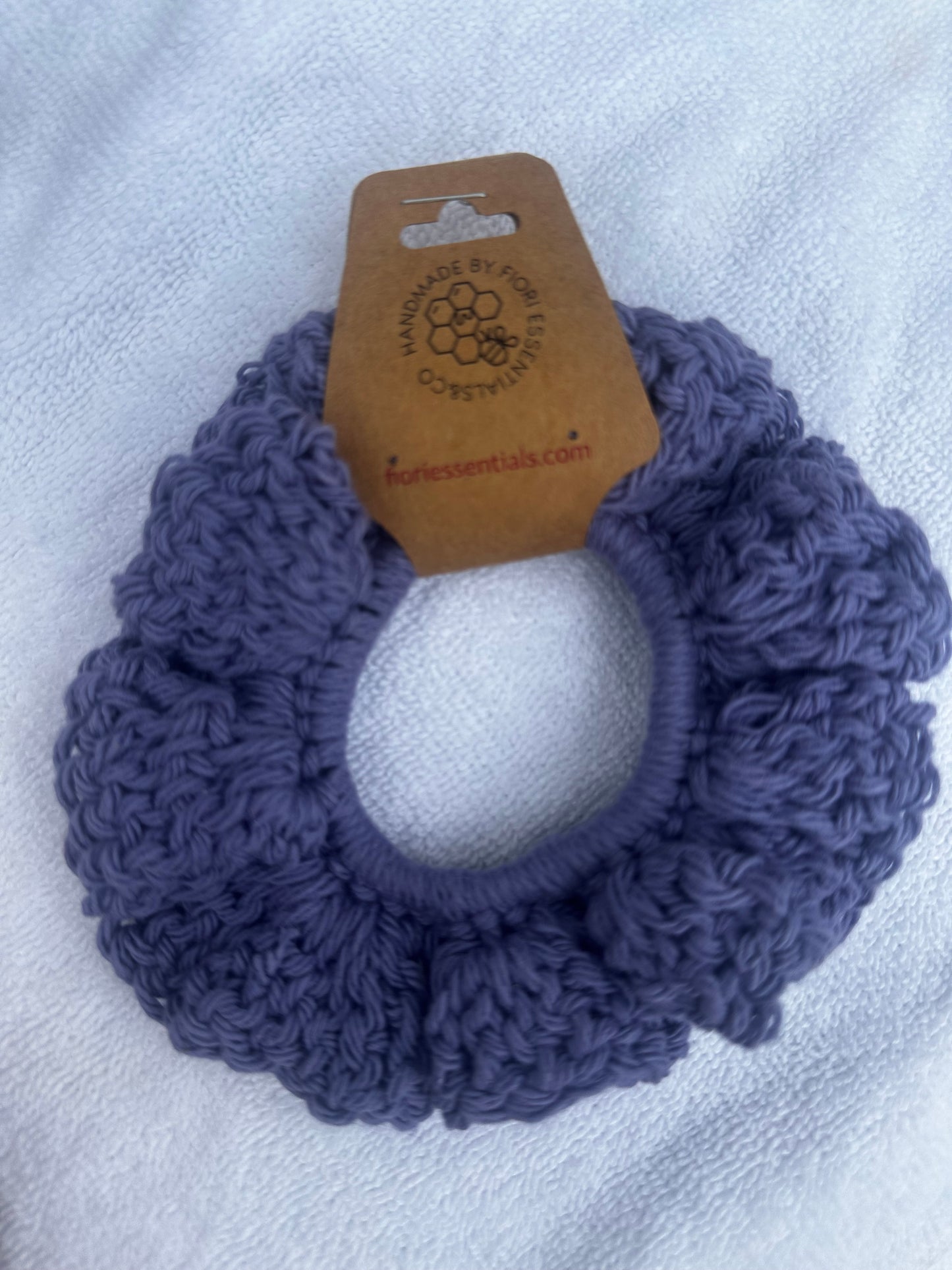 100% Cotton vegan crochet  hair Scrunchie