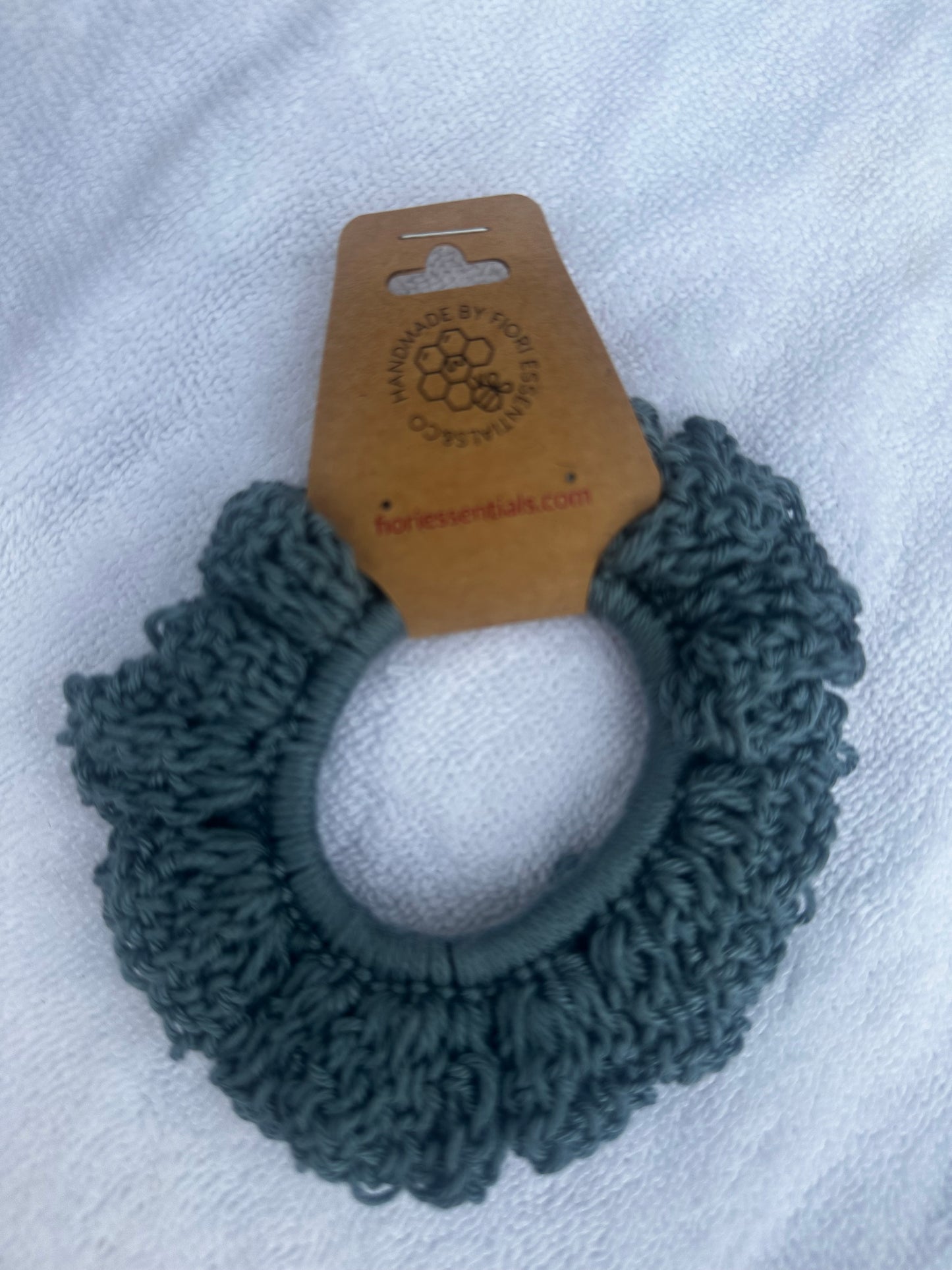 100% Cotton vegan crochet  hair Scrunchie