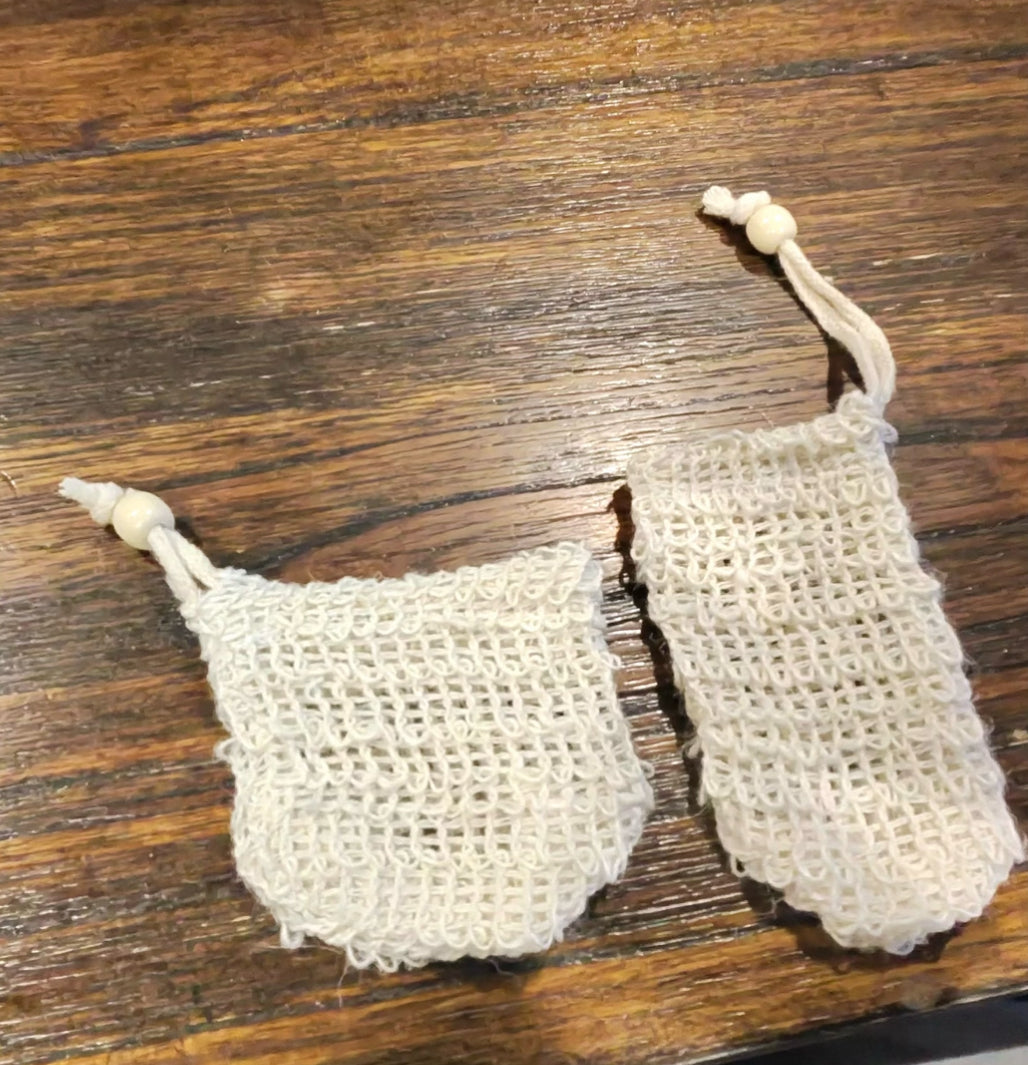 Custom Sisal Soap Saver Bags – Sizes 8x8 cm & 6x10 cm