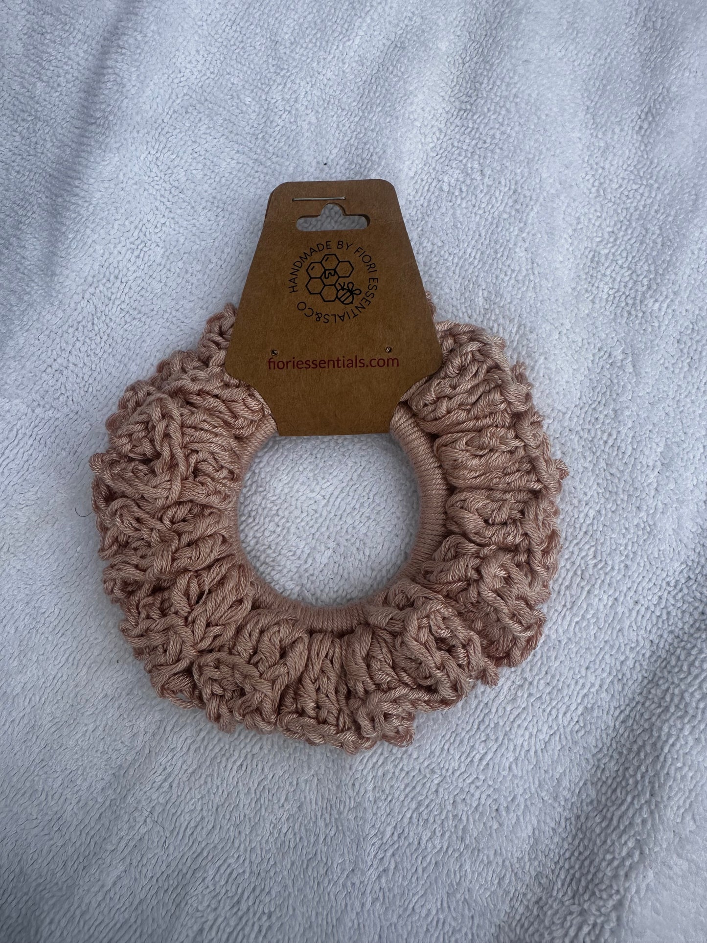 100% Cotton vegan crochet  hair Scrunchie