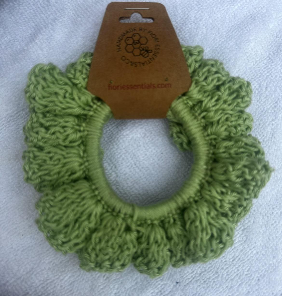 100% Cotton vegan crochet  hair Scrunchie