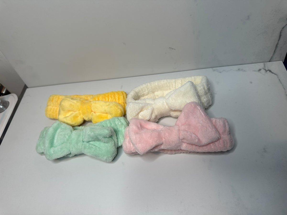 Plush Spa Headbands with bow