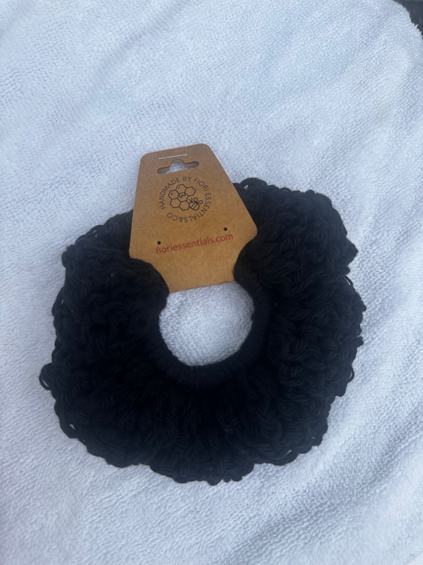 100% Cotton vegan crochet  hair Scrunchie