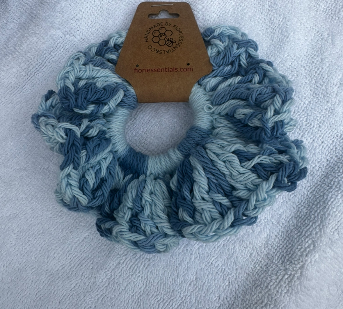 100% Cotton vegan crochet  hair Scrunchie