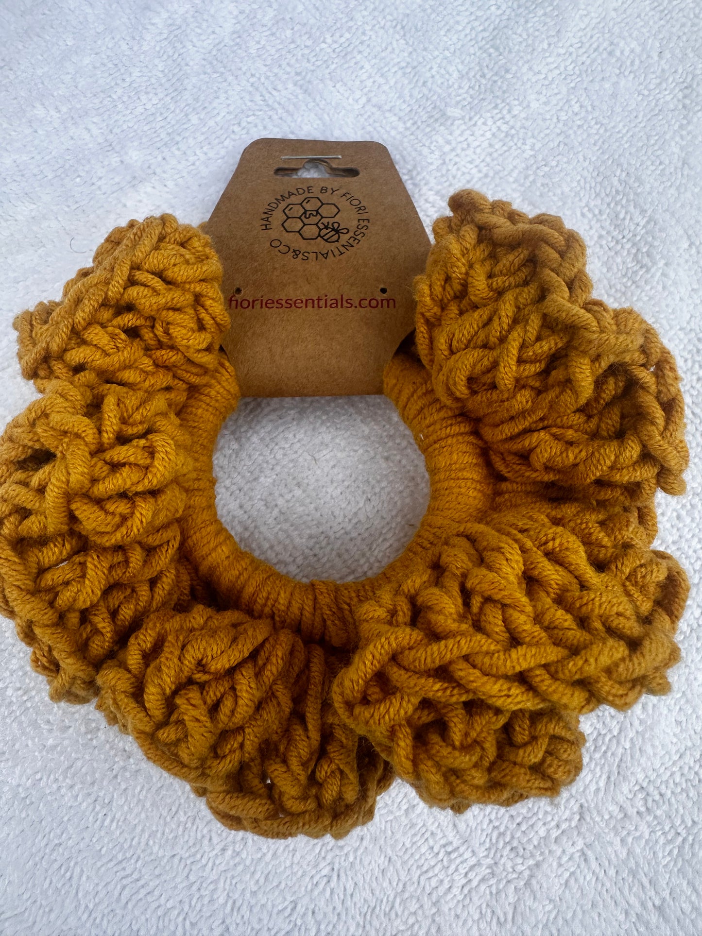 100% Cotton vegan crochet  hair Scrunchie