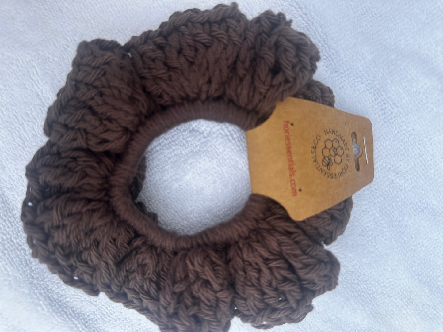 100% Cotton vegan crochet  hair Scrunchie